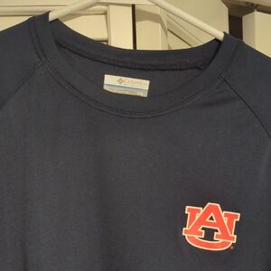 Columbia Dark Blue Auburn Men's Long Sleeve Shirt - Large(Fits Like Medium)